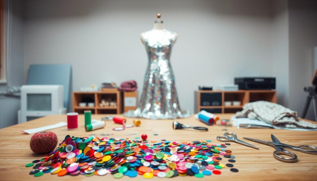 DIY sequin dress materials and preparation DIY sequin dress materials and preparation
