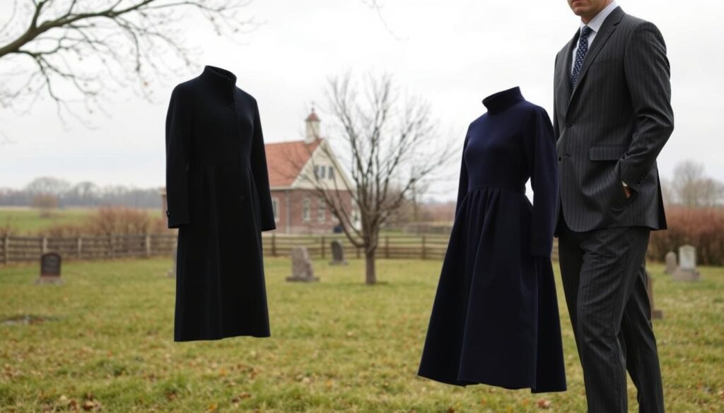 Seasonal funeral attire options